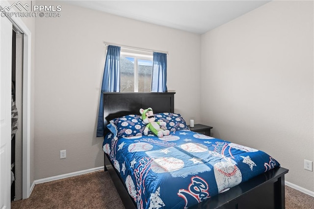 view of carpeted bedroom