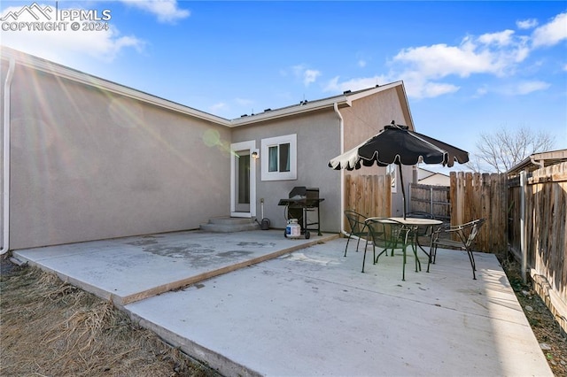 view of patio / terrace with area for grilling