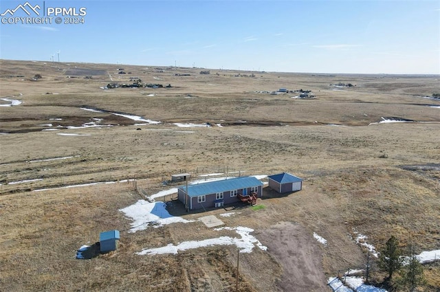 aerial view with a rural view