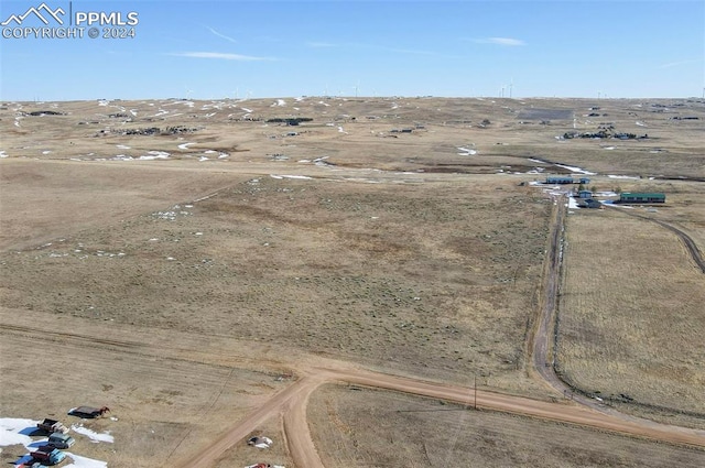 bird's eye view featuring a rural view