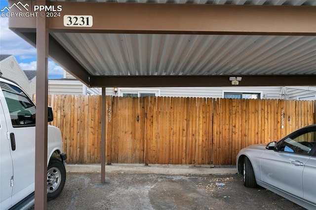 view of vehicle parking