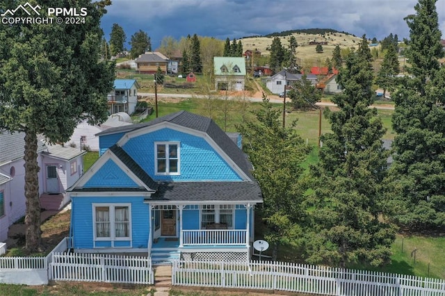 view of front of property with a porch