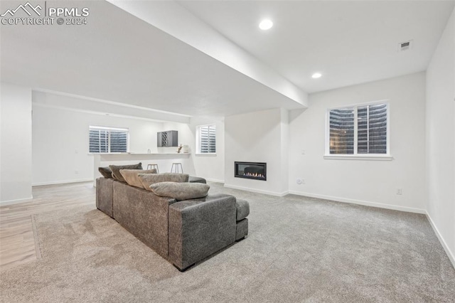 view of carpeted living room