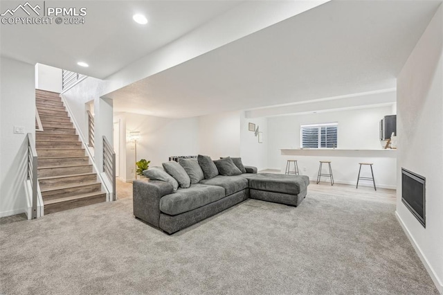 view of carpeted living room