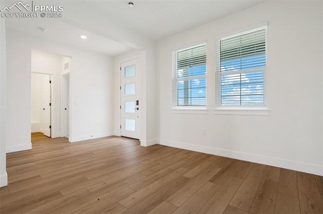 interior space with light wood-type flooring