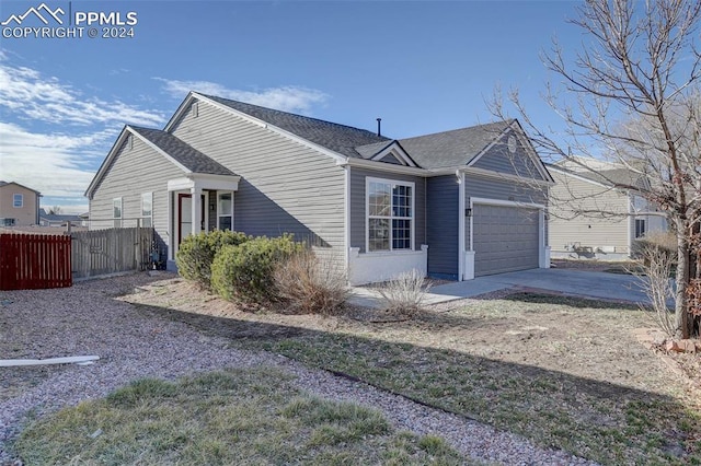 view of home's exterior featuring a garage