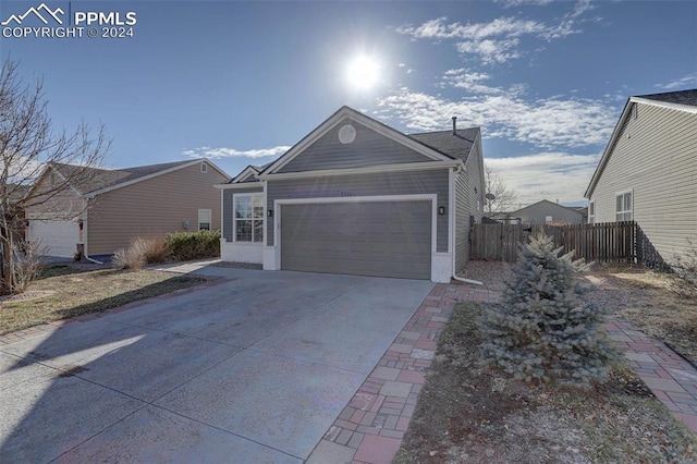 view of front of home featuring a garage