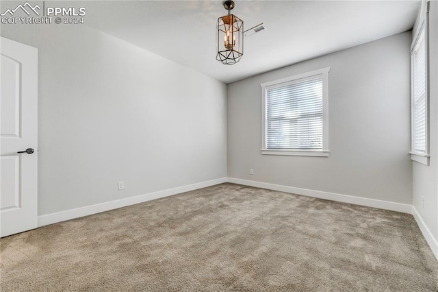 view of carpeted empty room