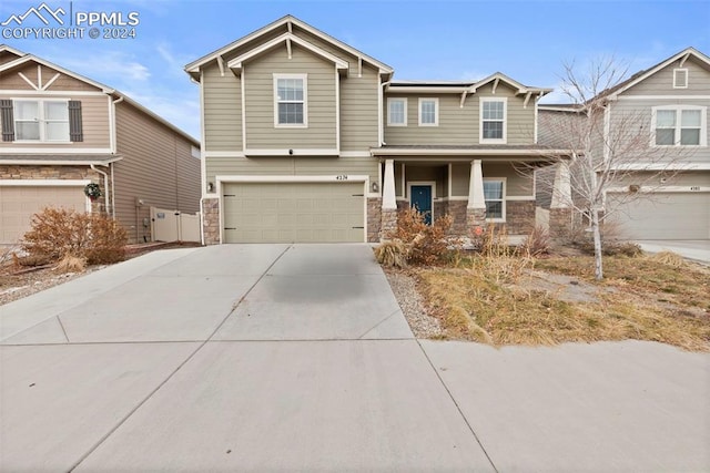 view of front of home featuring a garage