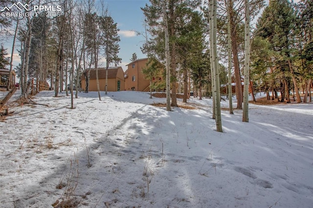 view of snowy yard