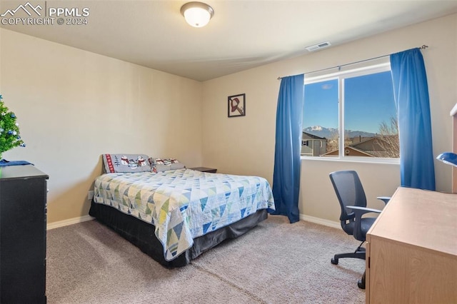 view of carpeted bedroom