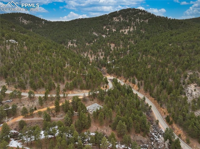 aerial view featuring a mountain view