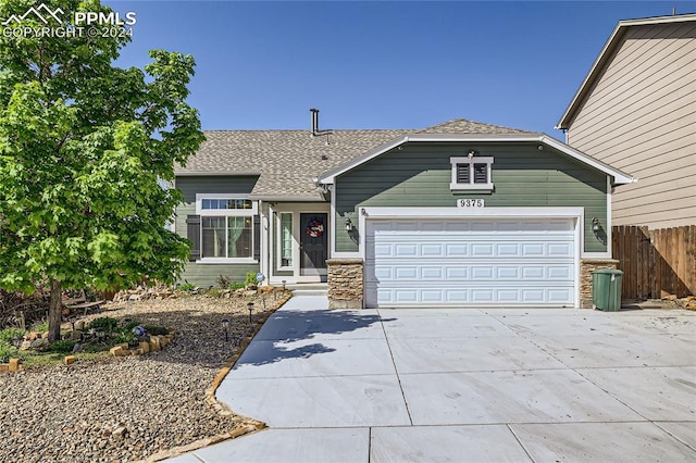 view of front of house featuring a garage