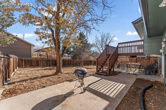 view of patio / terrace with a wooden deck