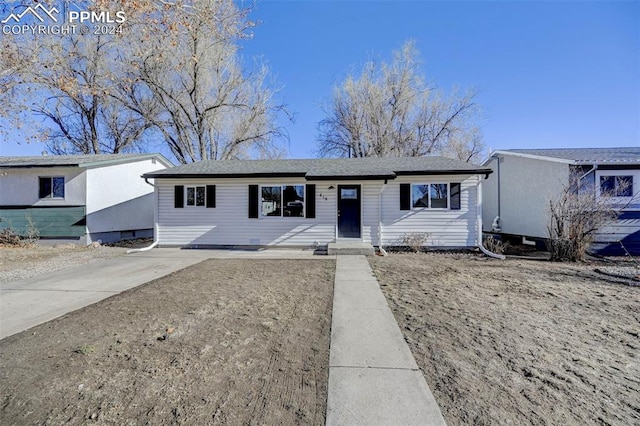 view of ranch-style house