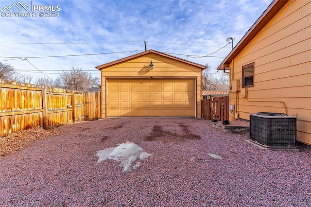 garage featuring cooling unit