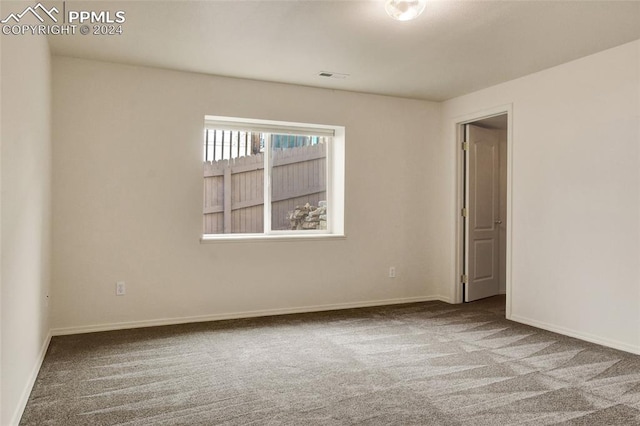 view of carpeted empty room