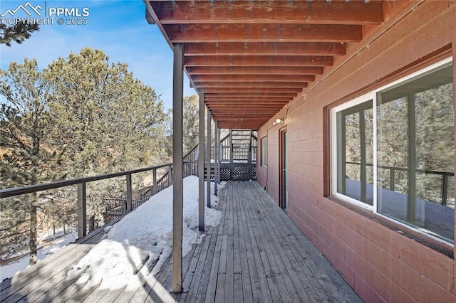 view of wooden deck