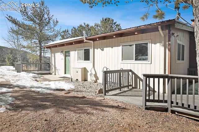 exterior space featuring a deck