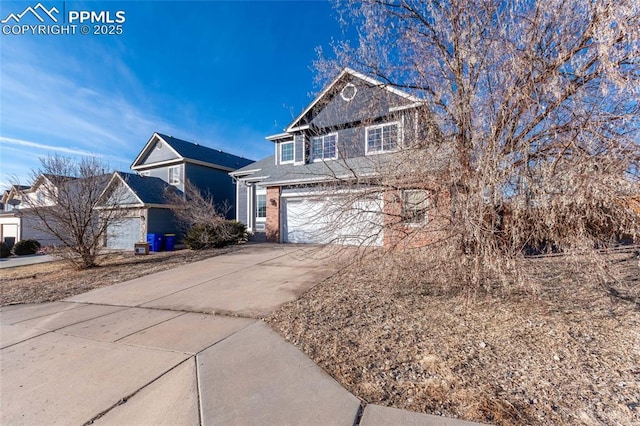 front of property featuring a garage