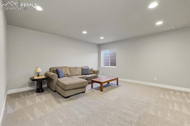 view of carpeted living room