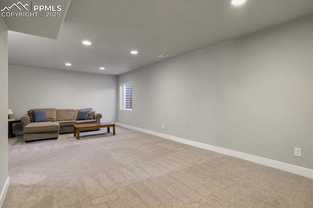 view of carpeted living room