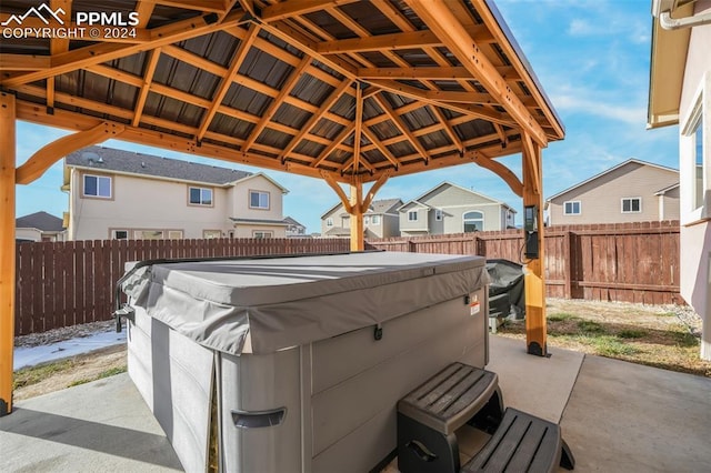 view of patio with a gazebo