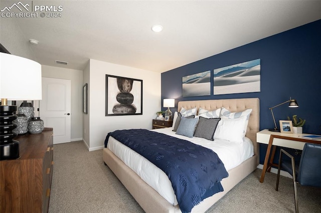 view of carpeted bedroom