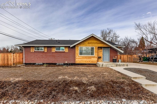 view of ranch-style house