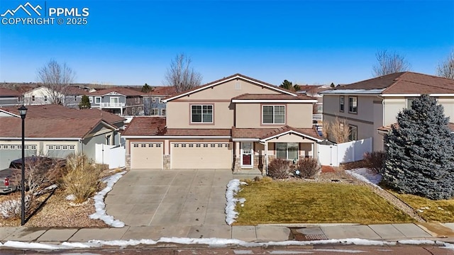 view of front property featuring a garage