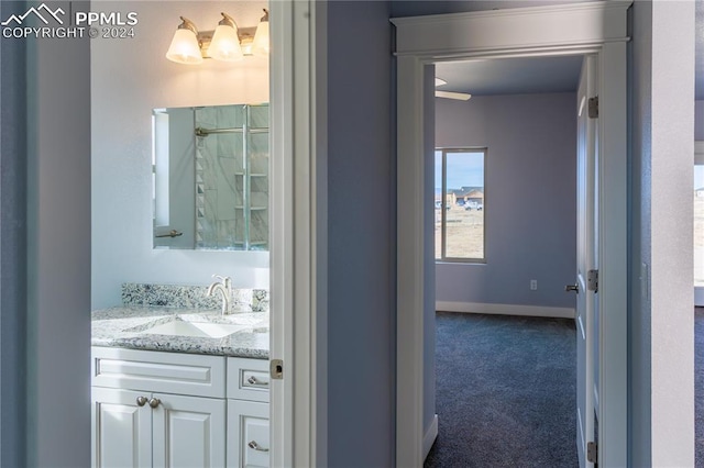 bathroom with vanity