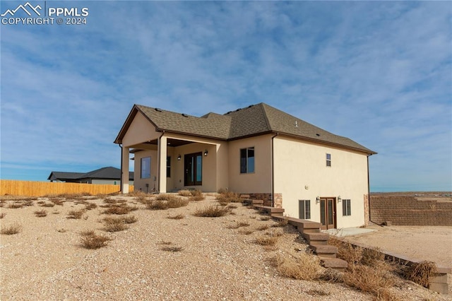 view of rear view of property