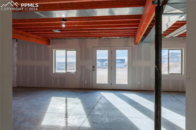 interior space with concrete flooring