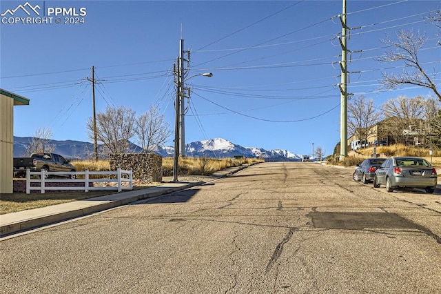 view of street featuring a mountain view