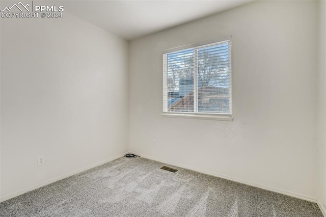 view of carpeted spare room