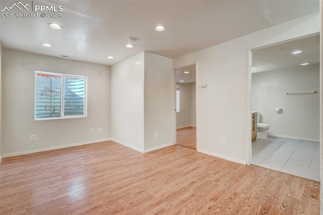 empty room featuring light wood-type flooring