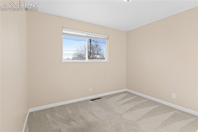 view of carpeted empty room