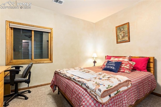 view of carpeted bedroom