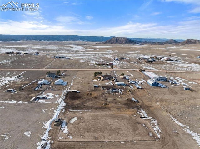 aerial view featuring a mountain view