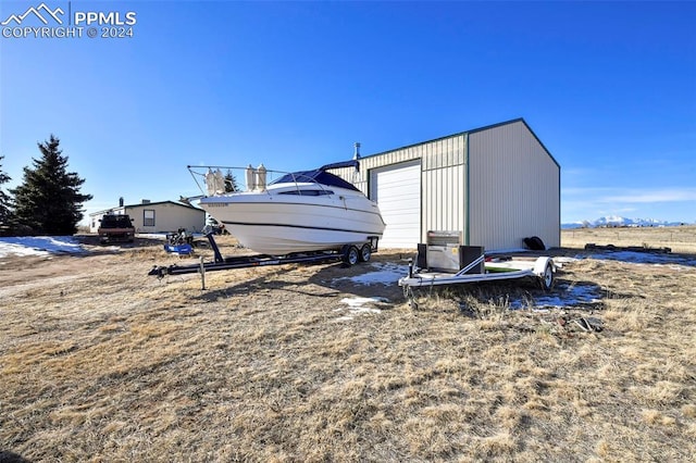 view of outdoor structure with a garage