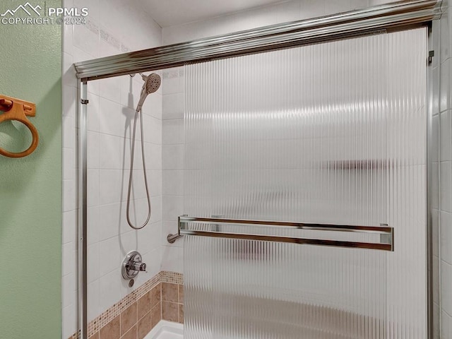 bathroom featuring walk in shower