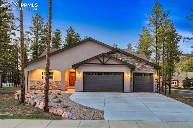 view of front of house featuring a garage