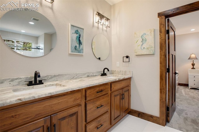 bathroom with vanity