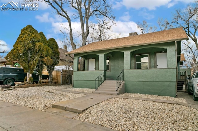 view of front of house featuring covered porch