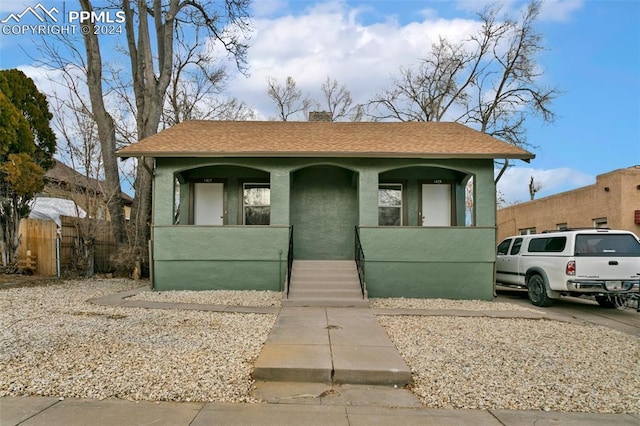 view of front of home featuring a porch