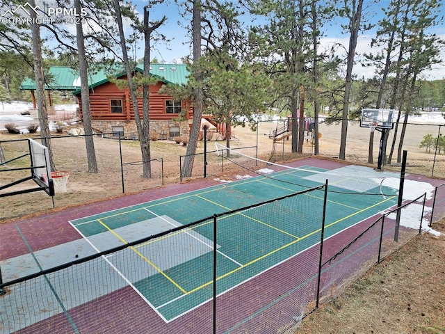 view of basketball court