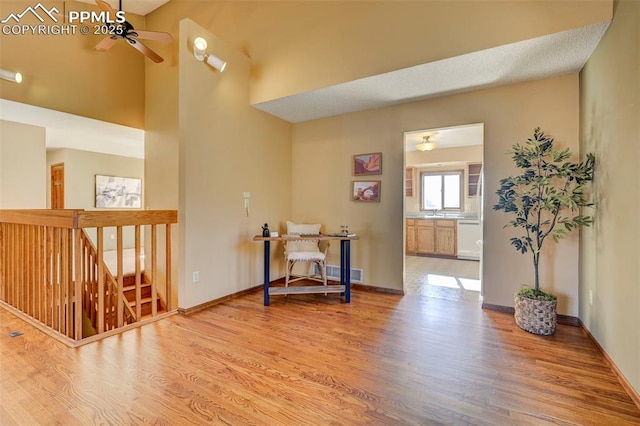 interior space featuring light wood-type flooring