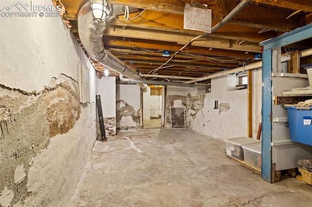 view of basement