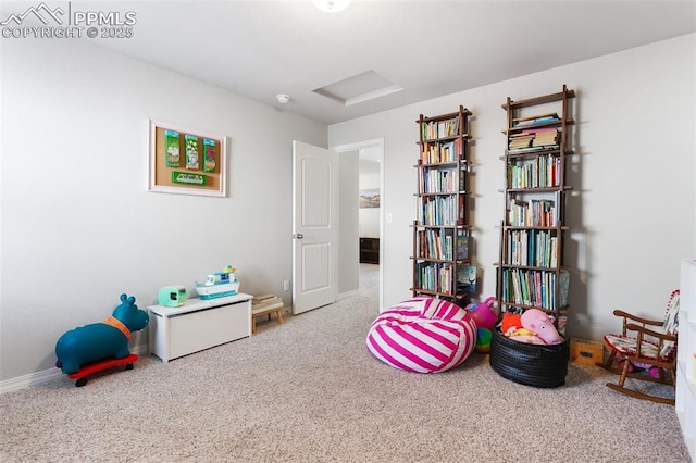 playroom with carpet