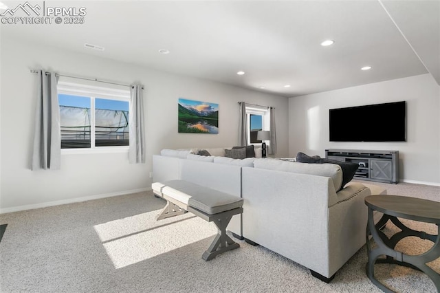 view of carpeted living room